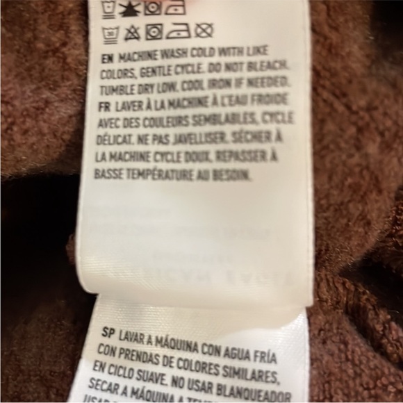 Vintage Y2K American Eagle Outfitters Brown Sherpa Collar Button Pullover Size S - Picture 6 of 9